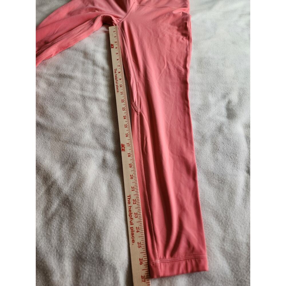 Lululemon Align High Rise Pant Size 10 Full Length Pink Coral Nulu Gym Yoga - Picture 4 of 6